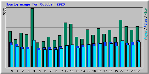Hourly usage for October 2025