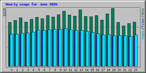 Hourly usage for June 2026